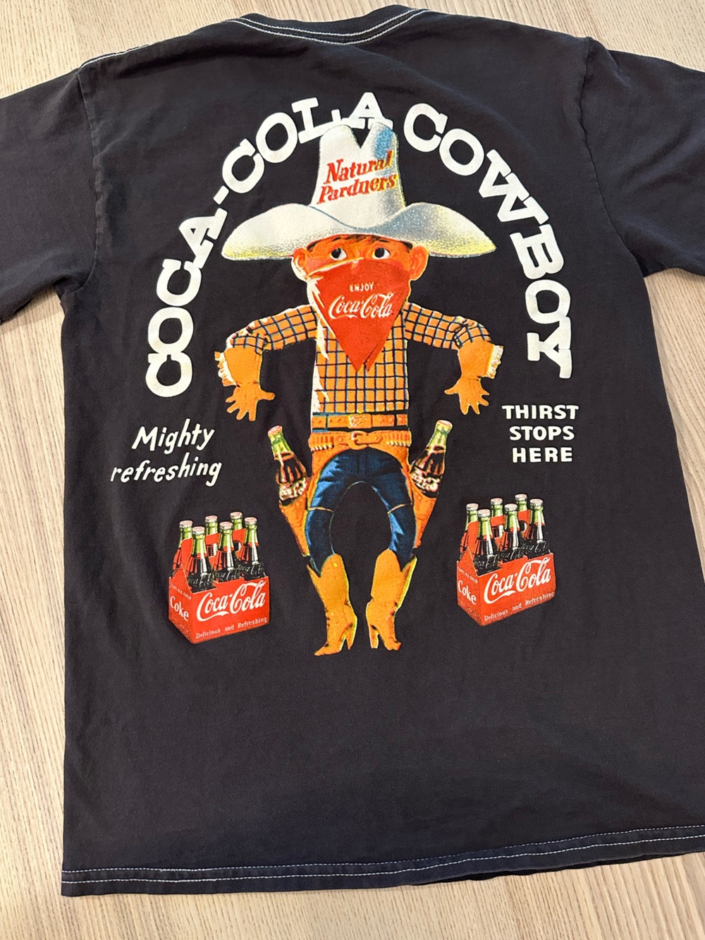 Coca-Cola Graphic Tee with Cowboy Graphic small